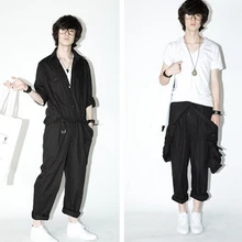 27-36! мужская новая личность комбинезоны edge домашние штаны Свободные Модный показ певица костюмы большие размеры Штаны