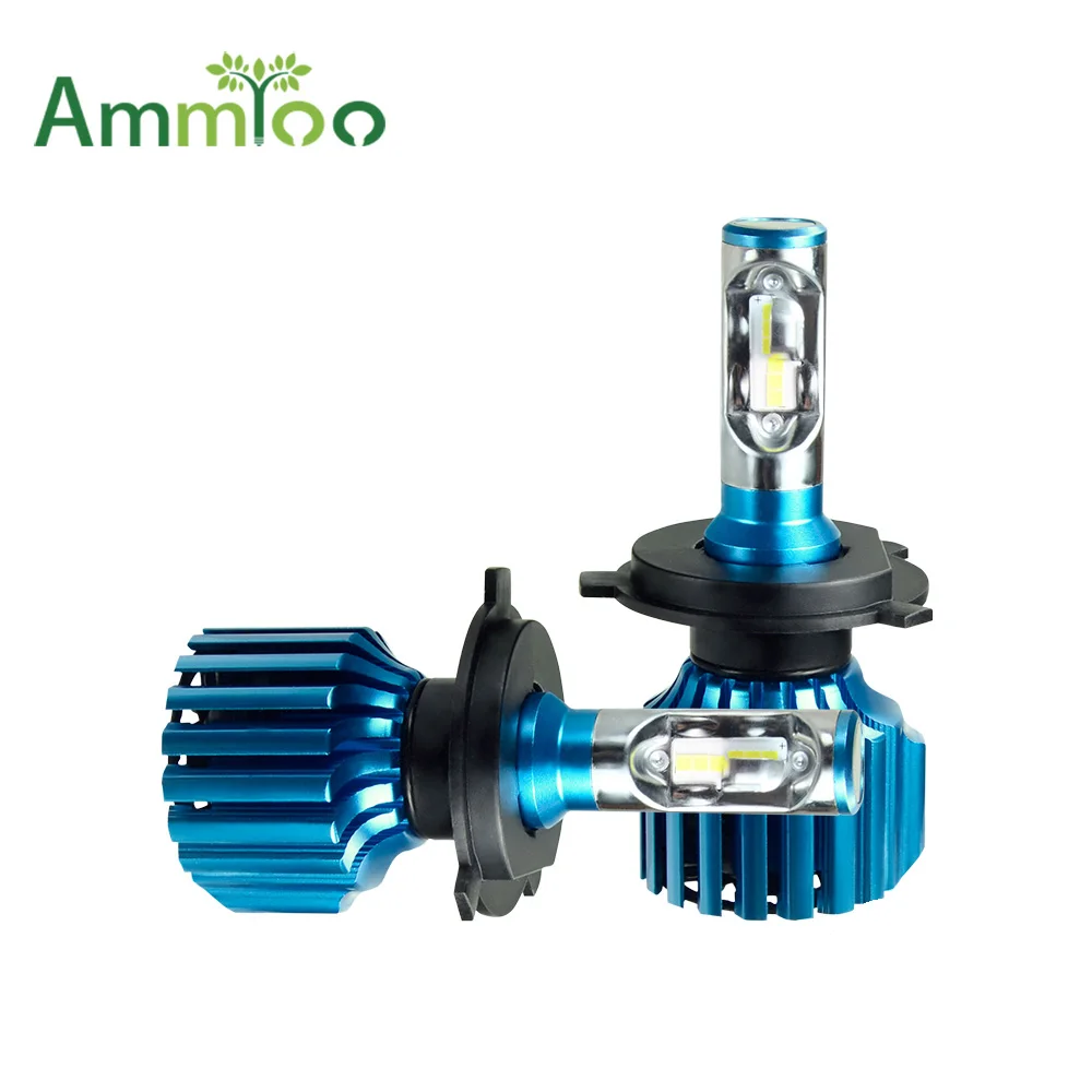 

AmmToo H4 H7 LED Car Headlight 12V ZES H11 9005 9006 Fog Light 72W 12000lm Auto Bulb Headlamp 6500K Light High Low Beam car Bulb