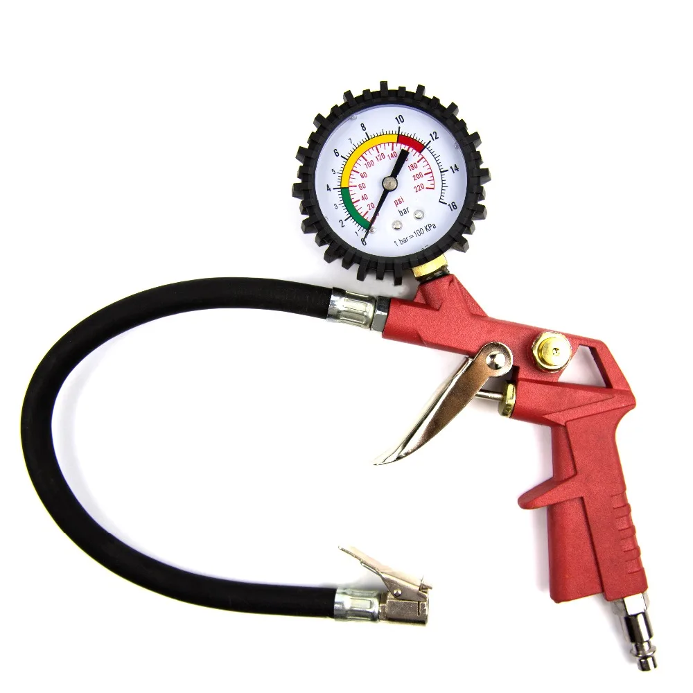 Motorcycle Bike Auto Handheld Tyre Tire Inflator Gun Chuck Air Pressure