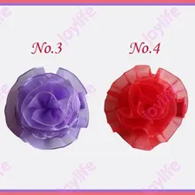 100 шт., 3 дюйма, модная пачка и органза, изысканные банты для волос, разноцветные бант для волос для девочек, клипсы