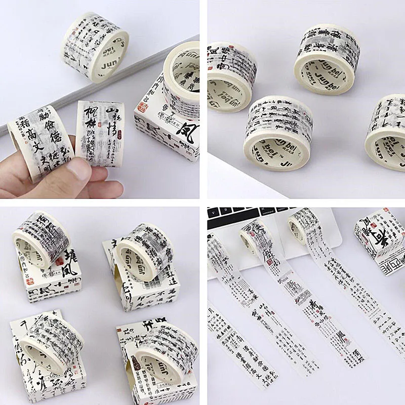 Chinese-Style-Poetry-Washi-Tape-Calligra-Pattern-Decorative-Scrapbooking-Office-Adhesive-Tape-DIY-Masking-Paper-Sticker (2)