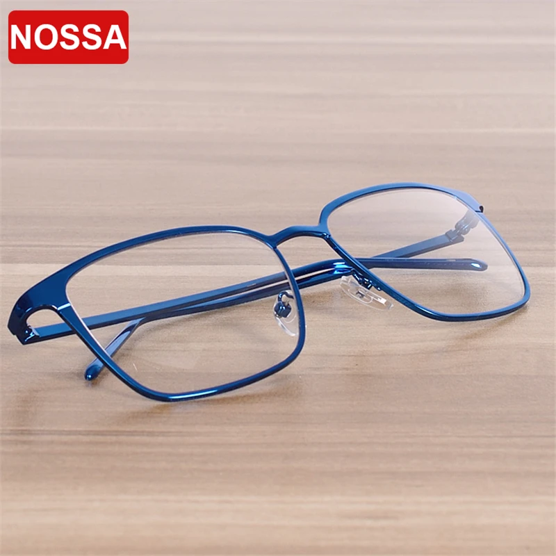 

NOSSA Brand Big Square Glasses Frame Myopia Glasses Frames Men Women's Eyeglasses Fashion Vintage Metal Spectacle Frame