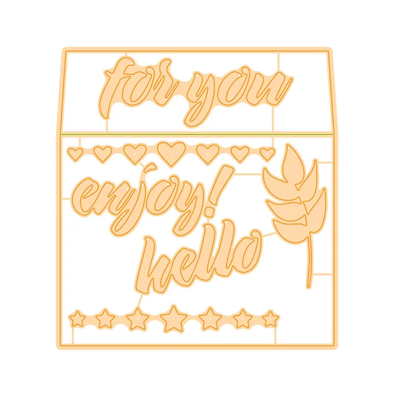 

Letter Hello Enjoy for You Word Dies Metal Dies Cutting for Scrapbooking Card Making Photo Frame Craft New Die Cut