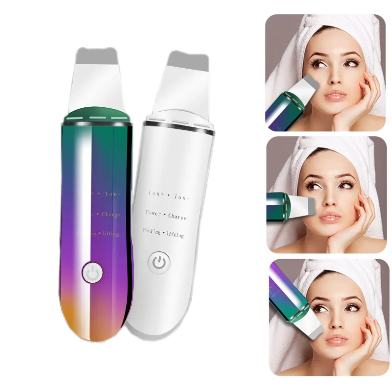 

Portable Anion Ultrasonic Vibration Face Cleansing Machine Beauty Cleaning Scrubber Care Removal Tool Ultrasound Skin Cleaner