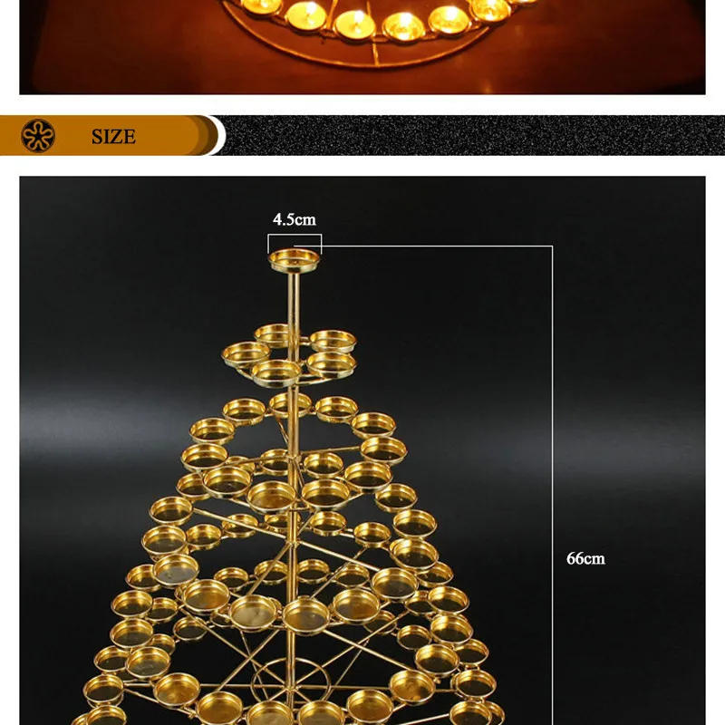 metal 7 tiers 108 candle holder lotus shape17