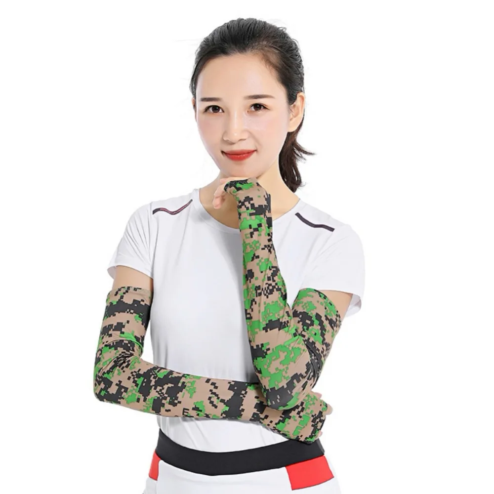 Men Women Arm Sleeve Sport Running Cycling Golf Fishing Fingerless Arm Warmers Basketball Cuff Sleeves