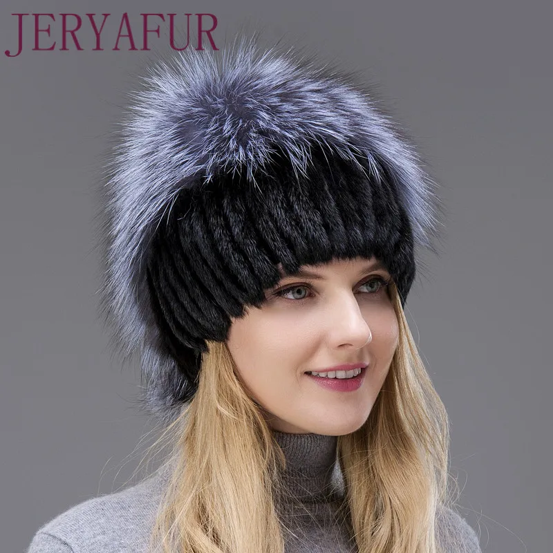 

True natural silver fox fur autumn and winter water mink fur hat 2017 new fashionabl quality excellent hot net hat enough female