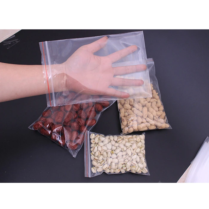 

100pcs Resealable Plastic Seal Ziplock Bags Self Adhesive Clear Sealable Poly Polyethylene Food Bag Packing