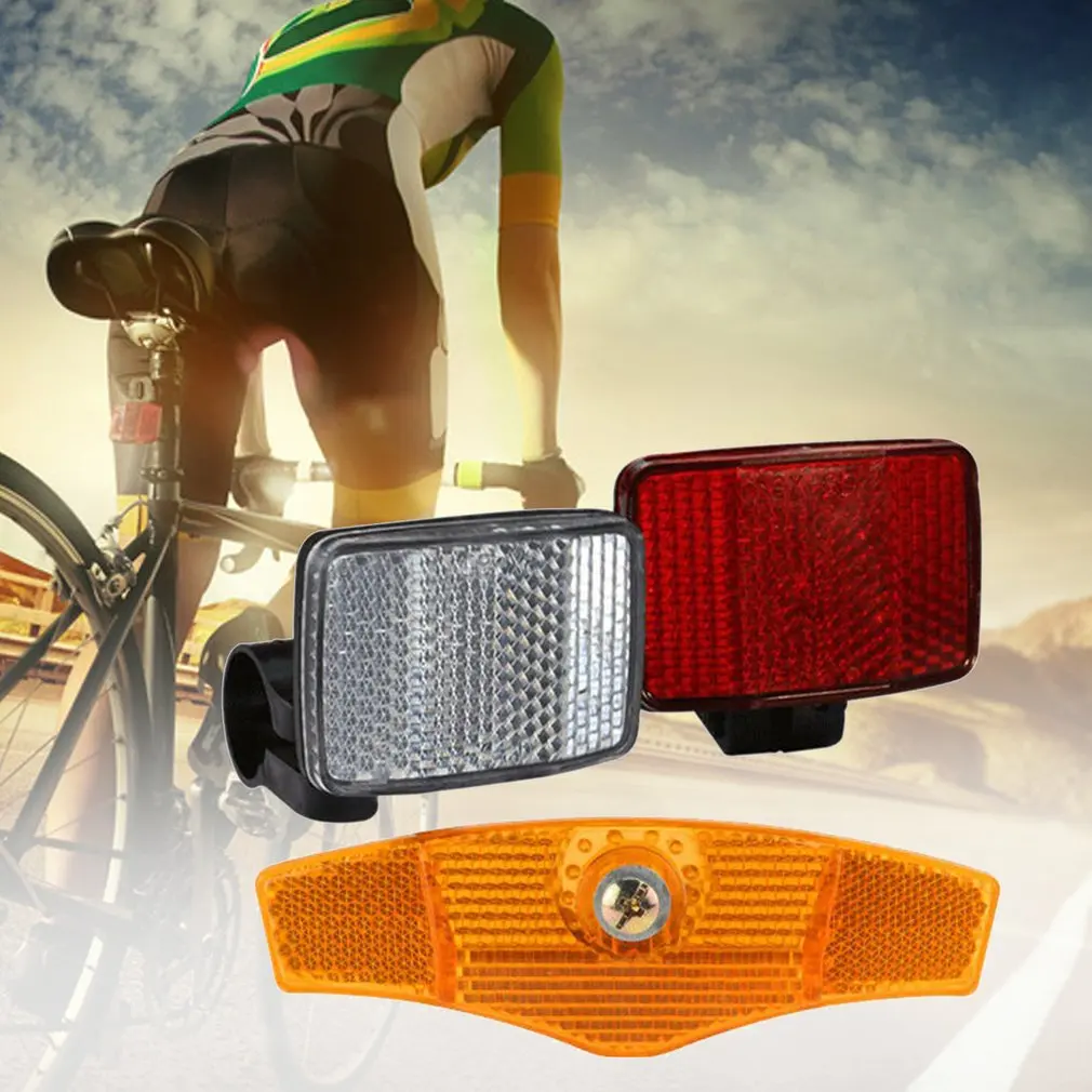 Sale 1 Pcs Bicycle Front Rear Reflective Lens MTB Road Bike Automatic Reflectors Cycling Warning Light Cycling Safety Accessories 4