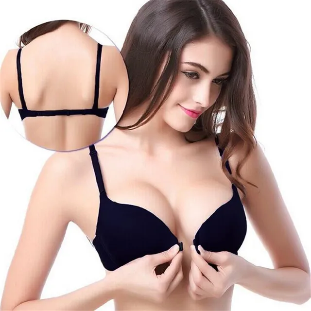 Cotton Sexy Bra Front Closure Thin Padded Racerback Lingerie Seamless Fashion Women Super Push