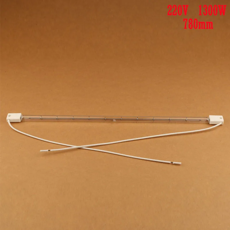 IR light semi white infrared heating element vacuum halogen tube transparent quartz lamp 780mm 220V 1300W | Инструменты