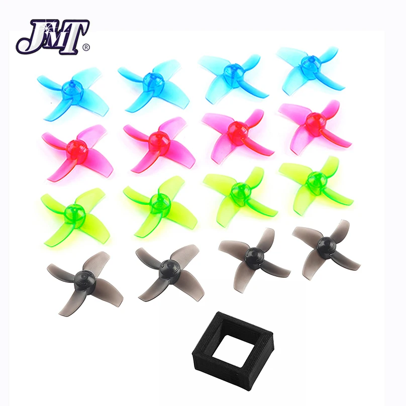 

JMT 40mm 4-Paddle PC Propellers 1.0mm Hole CW CCW + Upgraded Parts Lipo Battery Fixed Mount Holder For Mobula7 FPV Moula 7 Drone