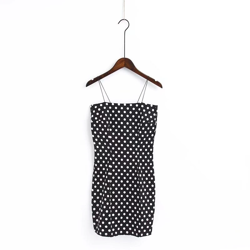 Женское винтажное мини платье в горошек милое привлекательное ТРАПЕЦИЕВИДНОЕ