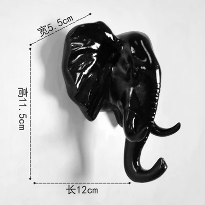 Креативные 3D настенные вешалки, декоративные дверные крючки, декоративные крючки для пальто, полимерные крючки, олень, носорог, слон, жираф, лошадь, Декор - Цвет: 1pcs