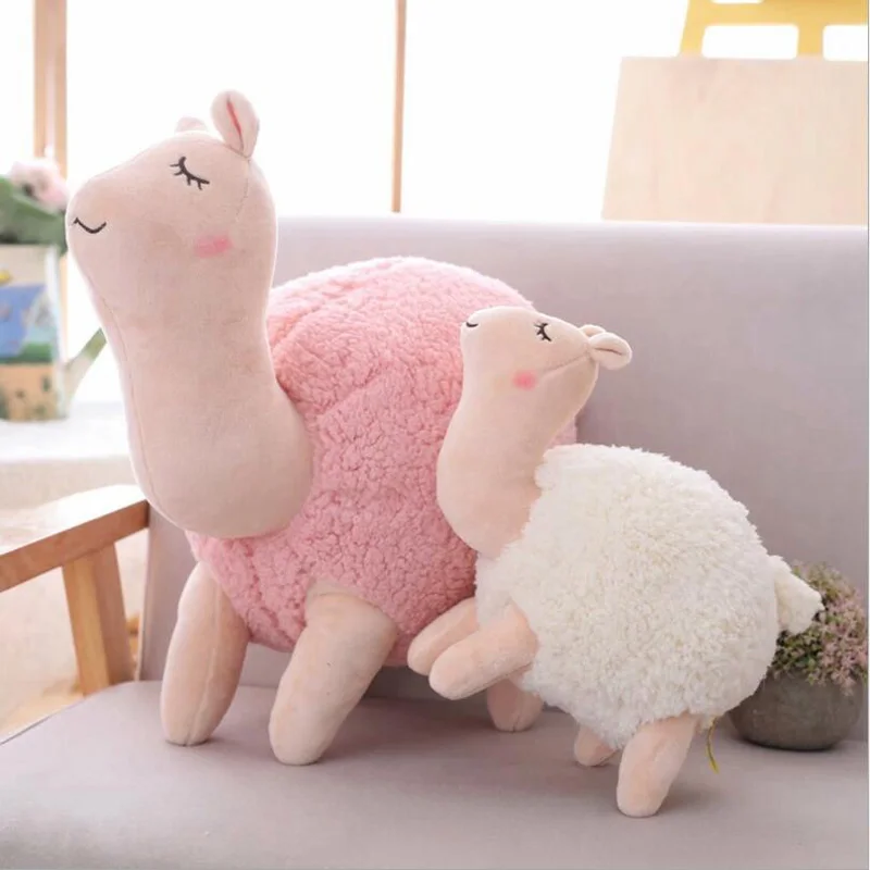 

New Style Cute Standing Alpaca Short Plush Toys Stuffed Animal Plush Doll Toy Children Toys Girls Birthday Gift