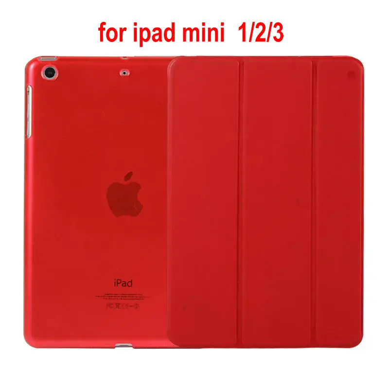 Кожаный чехол из искусственной кожи для ipad mini1 2 3 4 5 mini2 mini 3 mini4 mini 5 Магнитный чехол для планшета с функцией пробуждения и сна для mini1/2/3/4/5 - Цвет: mini123 red