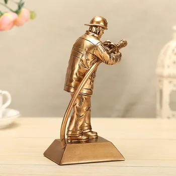 

Firemen Policeman Figure Statue Sculpture Creative Resin Craft Human Figure Statue Sculpture Home Decorations Accessories