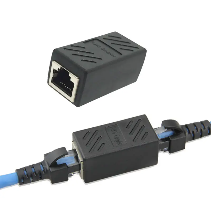 Соединитель сетевой с гнездом на гнездо переходник удлинитель RJ45 Ethernet Кабель