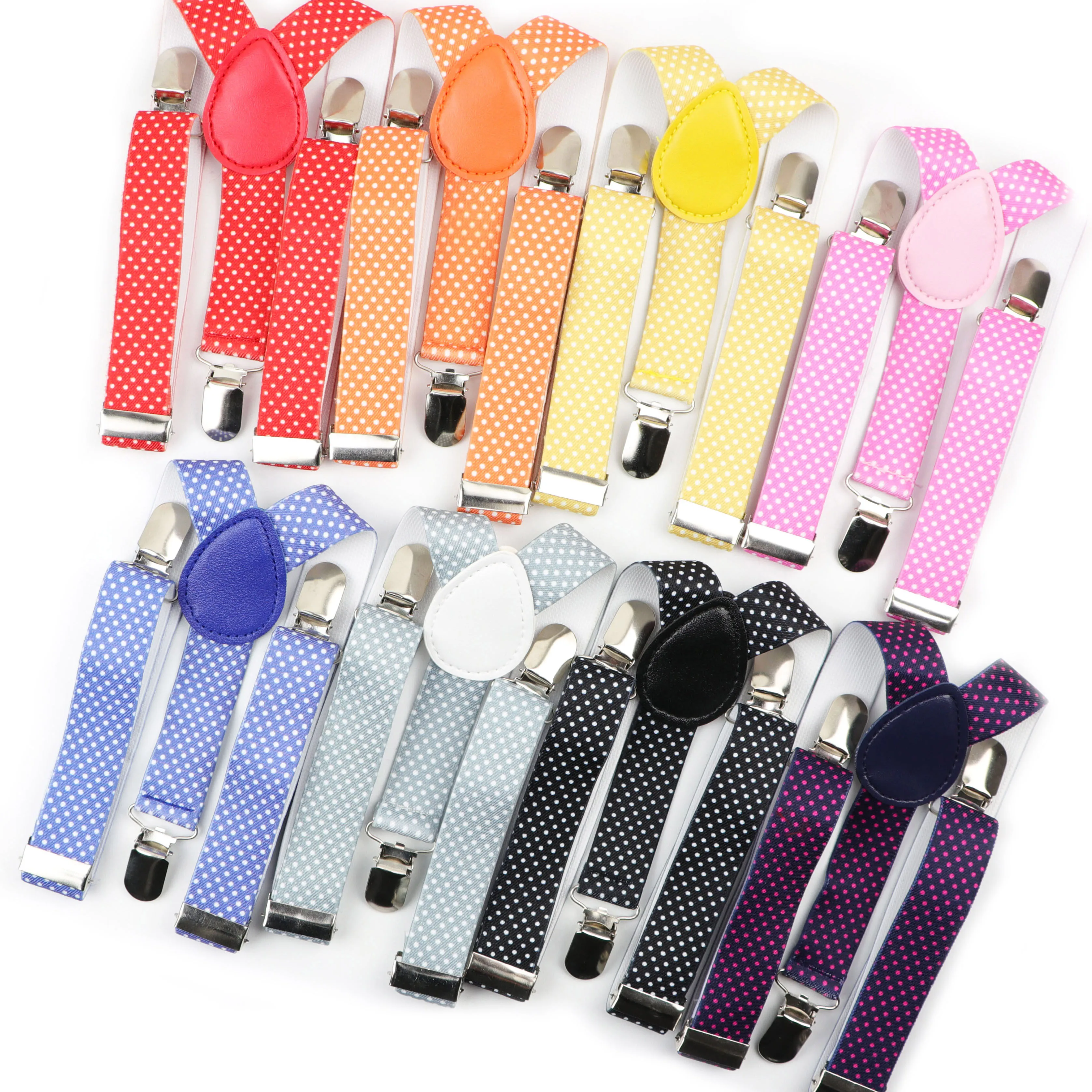 

Dot Colorful Children Belt Baby Boys Girls Suspenders Clip-on Y-Back Braces Elastic Kids Adjustable