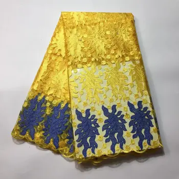 

Latest Grey African Lace Fabric High Quality Nigeria Mesh Lace French Tulle Beaded Lace Fabric For Fashion Dresses Yellow J7