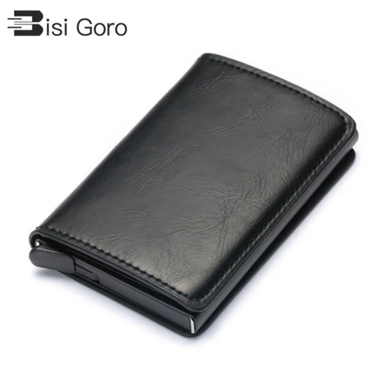 Кошелек для кредитных карт BISI GORO с RFID защитой модный держатель карбоновый