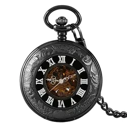 Полые прозрачные Стекло механические часы Для мужчин Обложка стимпанк Relogio карманные часы автоматический Relojes де bolsillo подарки