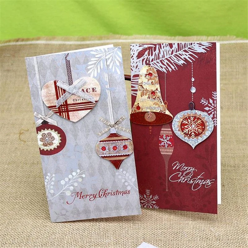 

DoreenBeads Creative 3D Xmas Blessing Cards Christmas Series DIY Folding Type Card for Christmas New Year Pattern At Random 1 PC