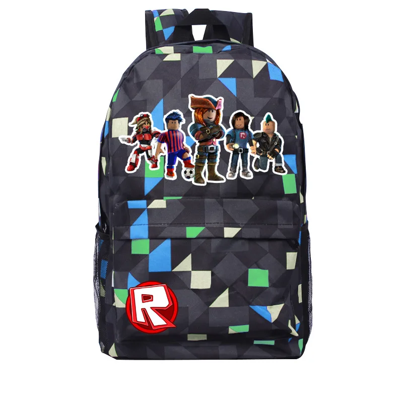 

45*31*13cm Game Roblox Figure School Bags Boys Girl Backpack Kids Stationery Book Bag Cartoon Action Model Toys Birthday Gift