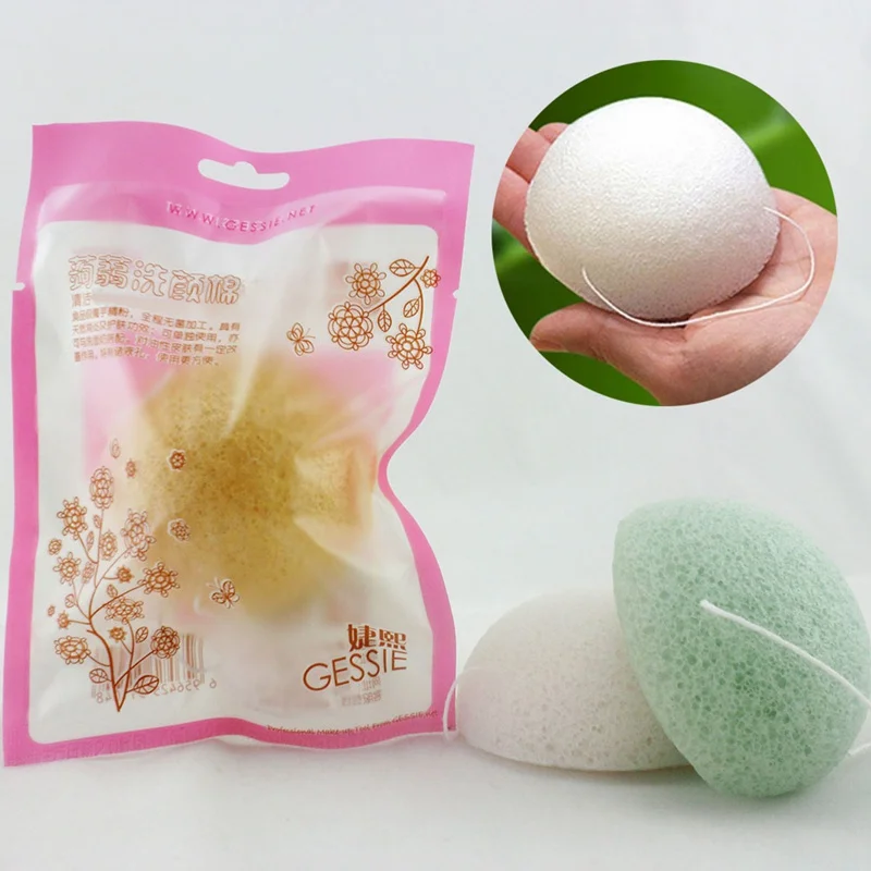 

Soft Face Cleaning Pad Puff Natural Konjac Konnyaku Make up Sponges Eco-friendly Face Wash Cleansing Sponge Skin Care Cleanser