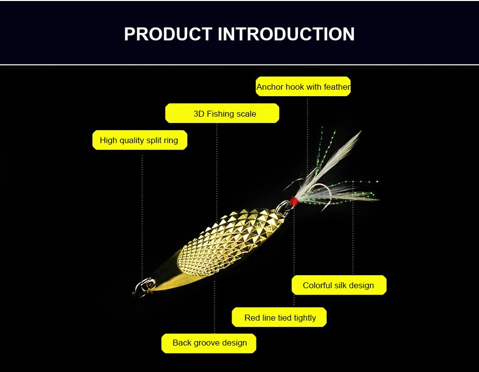 1 шт., 10 г/15 г, металлическая рыболовная приманка, Серебряная/Золотая ложка, приманка для окуня, перо, ложка, приманка, джиг, воблер, Серебряная Золотая приманка, искусственная приманка