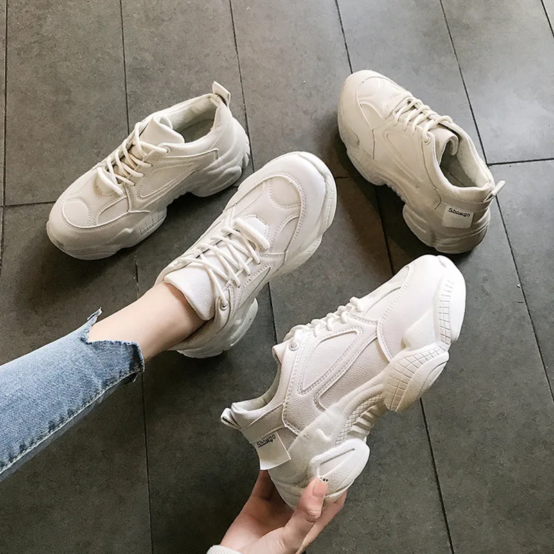 

Yeeloca net red Shoe woman hundred Harajuku Air 2019 spring new thick bottom sports women's shoes