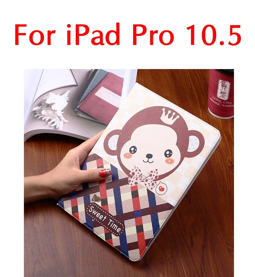 Чехлы для iPad Pro 10,5 Pro 9,7 ударопрочный чехол для планшета hello kitty с кошкой из мультфильма Модный чехол для планшета ST16 - Цвет: Monkey pro10.5