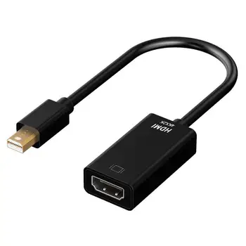 

50pcs/lot Black Mini Displayport to HDMI Cable 4K Thunderbolt 2 HDMI Converter For MacBook Air 13 iMac Mini DP to HDMI Adapter