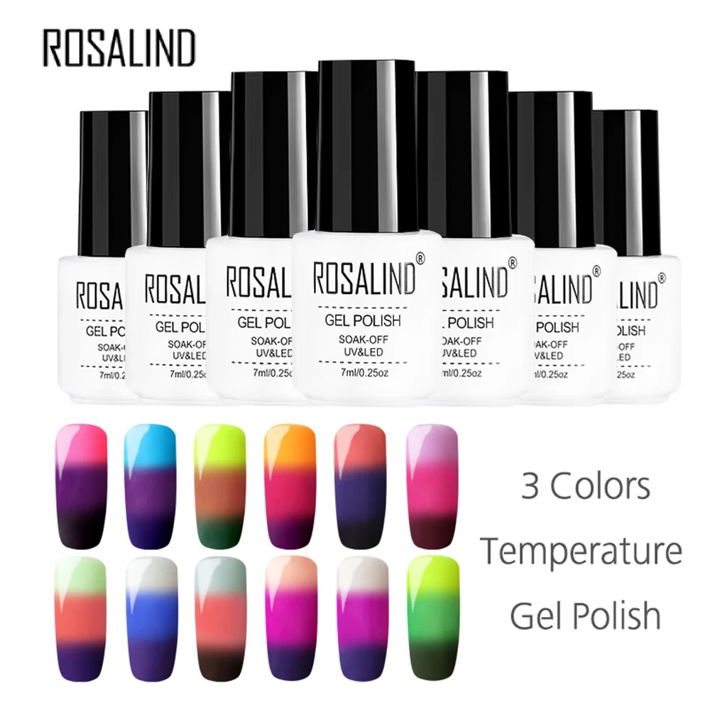 

2PCS 7ml Colors Thermo Change Nail Polish Temperature Change Color UV LED Lamp Top Primer Lucky Varnish Gel Lacquer
