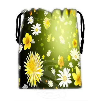 

New Daisy flower pattern &8 Custom Logo Printed receive bag Bag Compression Type drawstring bags size 18X22cm WT902&k18