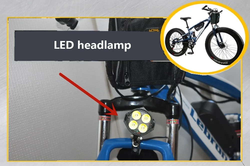Cheap 17 "snow e-bike 7 speed, 26 * 4.0 fat tire snow bike, 48V 15AH 1000W strong electric bike, high carbon steel frame 9 Cheap 17 "snow e-bike 7 speed, 26 * 4.0 fat tire snow bike, 48V 15AH 1000W strong electric bike, high carbon steel frame 9