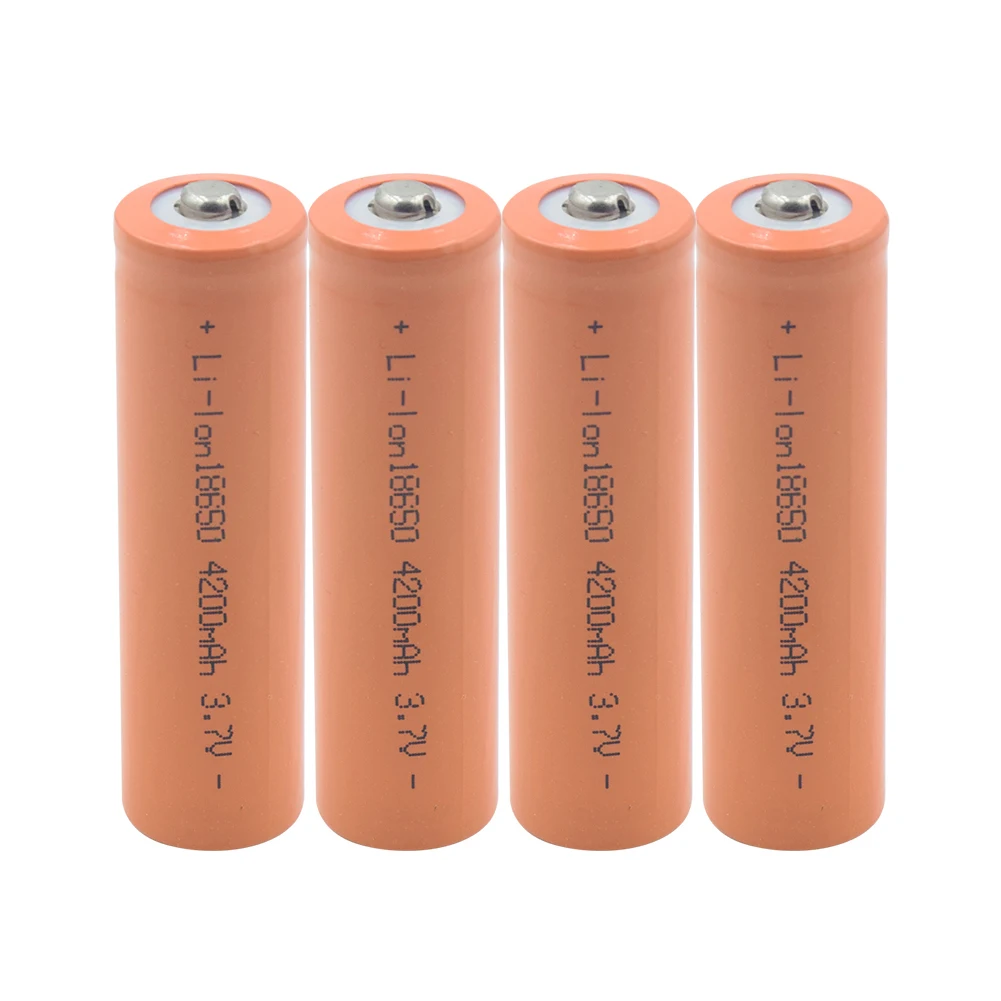 1/2/4 шт 3,7 V 18650 4200mAh литий-ионный аккумулятор перезаряжаемые литиевые батареи, Длительное Действие, 18650 Батарея для DVD ноутбук воздушная модель игрушка