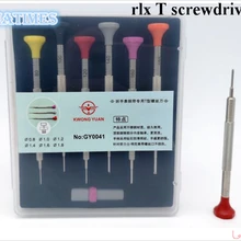 Высококачественная Отвертка из нержавеющей стали, размер 0,8~ 1,8 мм, набор из 6 отверток с запасными лезвиями для ремонта часов