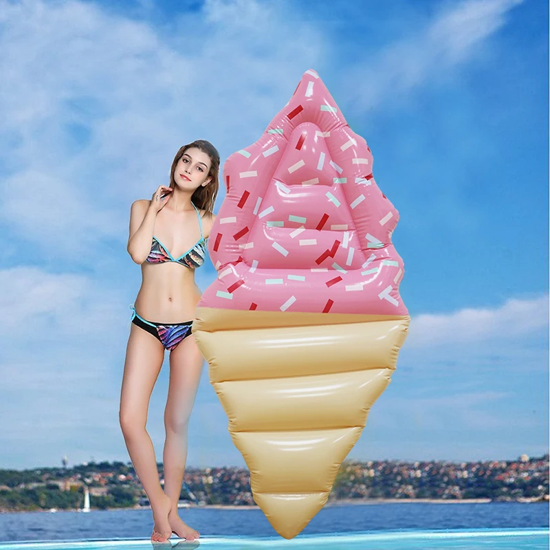 180 см гигантский розовый Мороженое надувной бассейн Float пончик эскимо лежат на кольцо плавание пляж совета матрац водные игрушки шкафа