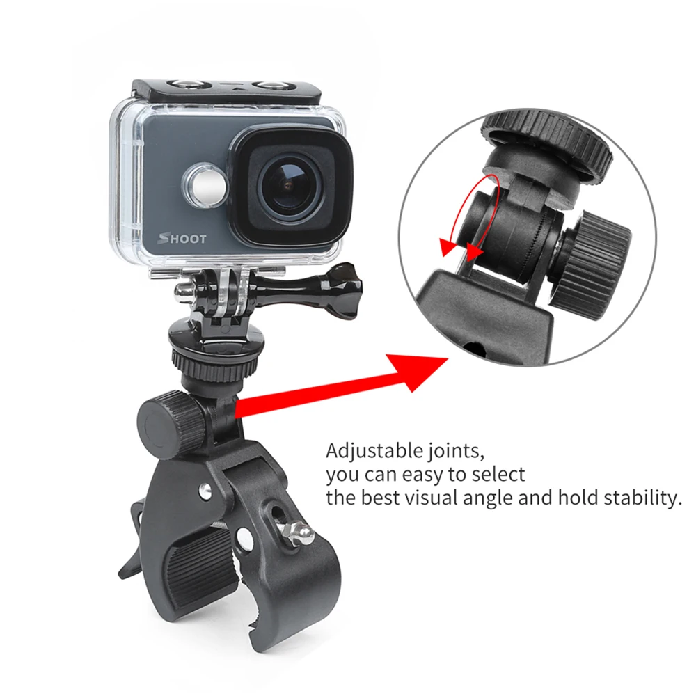 Крепление зажим для велосипеда GoPro Hero 9 8 7 5 Black Xiaomi Yi 4K Dji Osmo Sjcam Eken H9 Go Pro