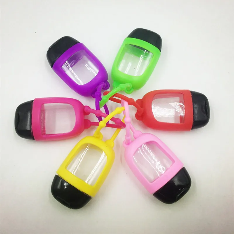 Mixed Color 10 шт./лот Портативный путешествия бутылка для многоразового использования силиконовые дезинфицирующее средство для рук держатель ароматизатора Мини Симпатичные пустые бутылки для ванны и тела работает - Цвет: Mixed Color