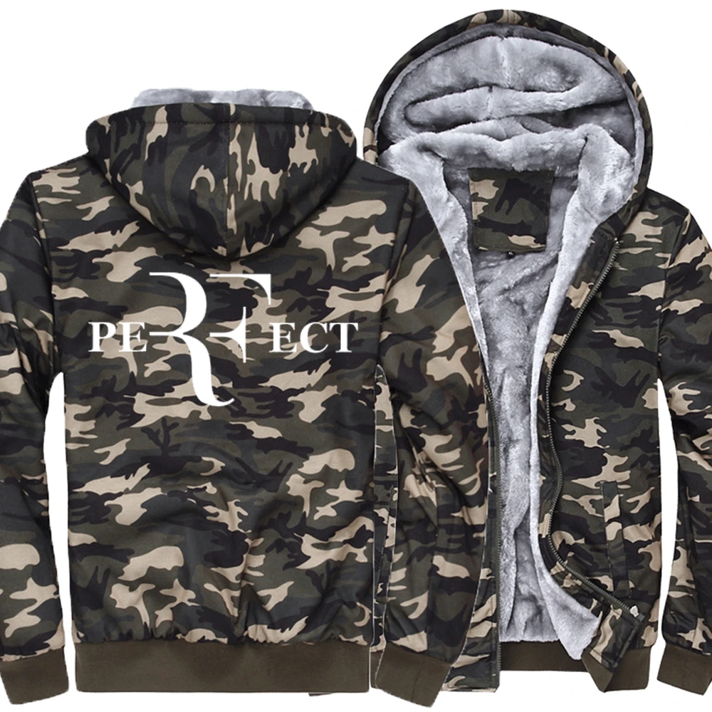 perfect Camouflage long sleeve jackets winter new man's sportswear hoodies keep warm wool liner tracksuits men thick coats - Цвет: Camouflage