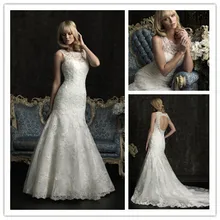 Elegant High Neck Lace Mermaid Wedding Dresses 2014 Keyhole Back Bridal Gowns Custom Made zy1151 Elegant High Neck Lace Mermaid Wedding Dresses 2014 Keyhole Back Bridal Gowns Custom Made zy1151