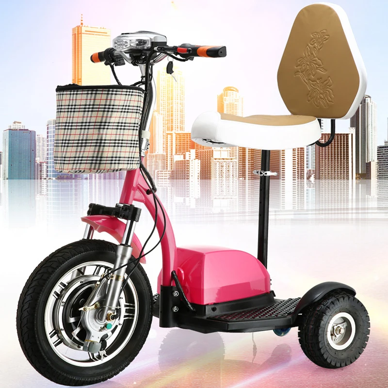 Sale Electric Scooter Citycoco Lithium Battery Car LED Simple Children Seats 3 Round Wheel Motorcycle For Elderly Disabled Scooter 1