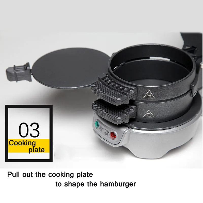 Многофункциональный 3 в 1 чайник для завтрака, Электрический сэндвич-гамбургер, барбекю, не прилипающая сковорода 220 в 750 Вт, мини кухонный инструмент для приготовления пищи
