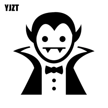 

YJZT 11.3*11.6CM Happy Halloween Vampire Bat Decor Car Stickers Vinyl Bumper Window C12-0962