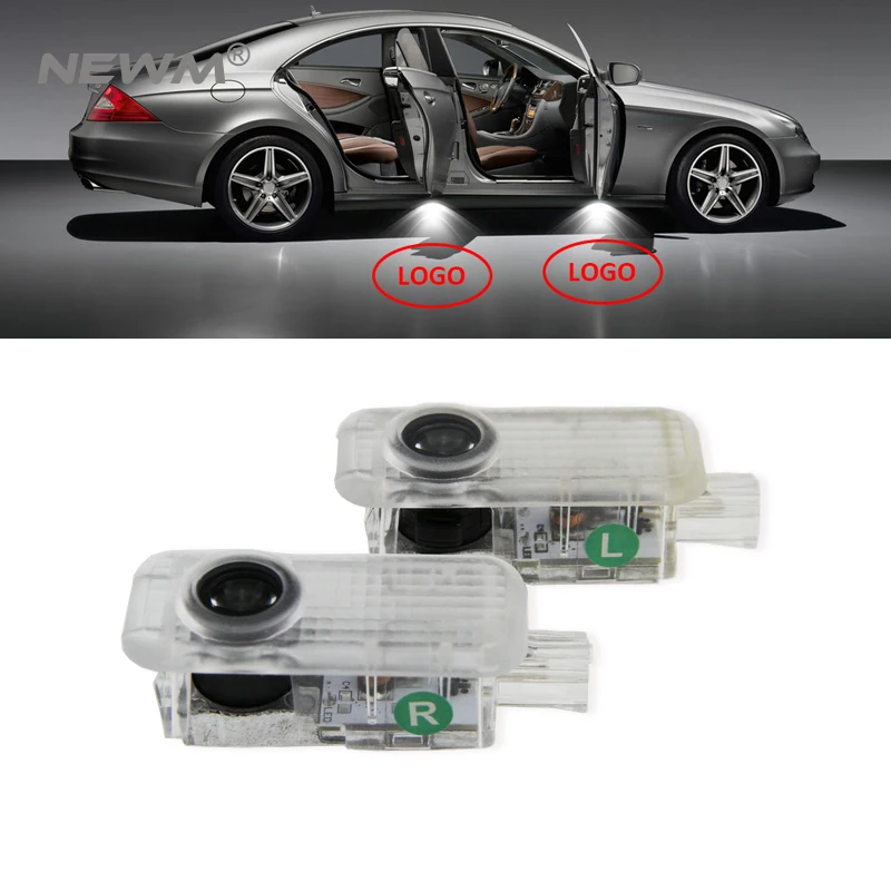 LED Door Warning Light With Sline Logo Projector For Audi A5 A6L A6 C5