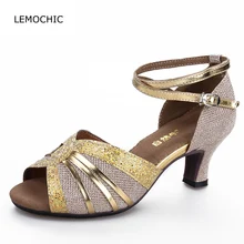 LEMOCHIC/классические женские модели; обувь для латинских танцев, танго, самбы, ча-ча; обувь для живота; хорошее качество; подходит для летних танцев