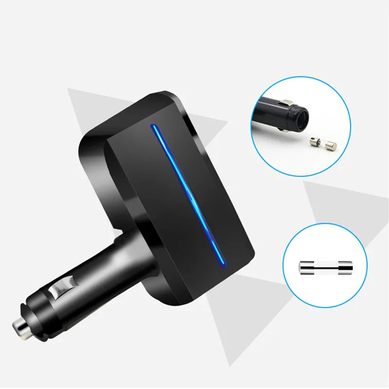 3.1A 12-24 V двойной зарядное устройство USB Bluetooth адаптер, быстрая зарядка светодиодный зарядное устройство для смартфона/планшета/Автомобильный авто DVR аксессуары