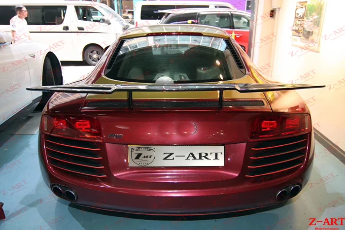 Z-ART углеродное волокно задний спойлер для Audi R8 2007- углеродное волокно заднее крыло для Audi R8 V8 V10